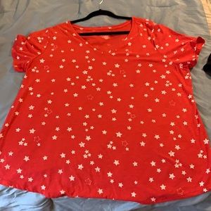 Red stars shirt 1X